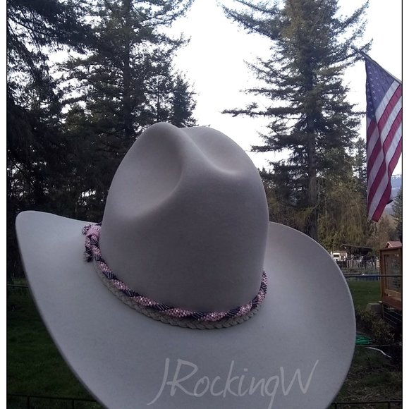 JRW Cowboy Hat Band Black Pink White main image 7